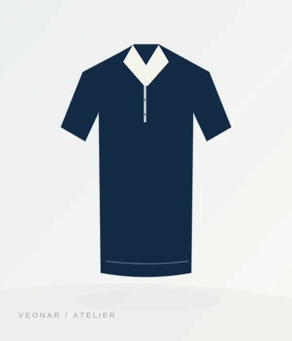 Áo polo xanh navy minh họa